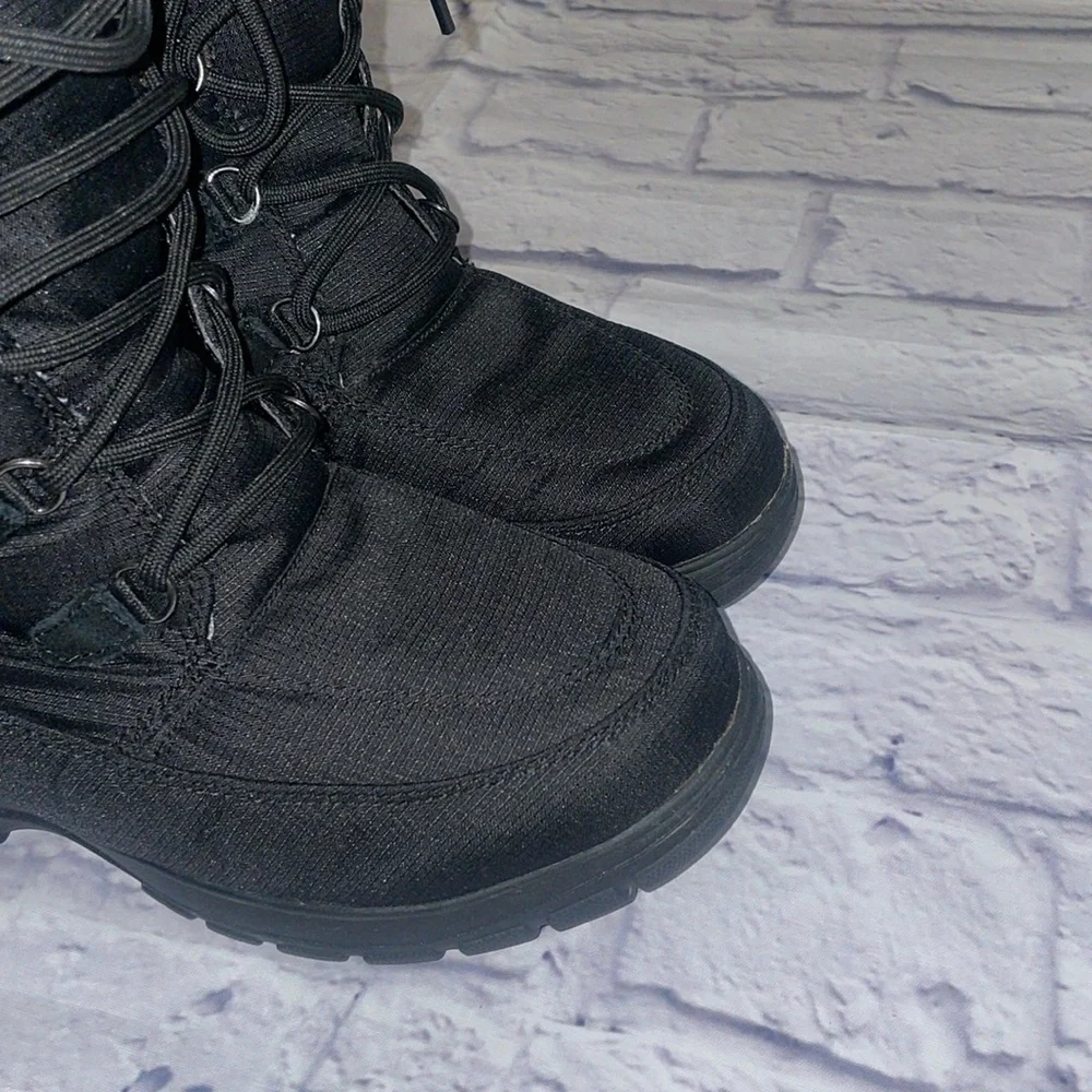 KAMIK Brooklyn Black Waterproof Winter Boots Lace Up Mid-Calf Women's Size 6